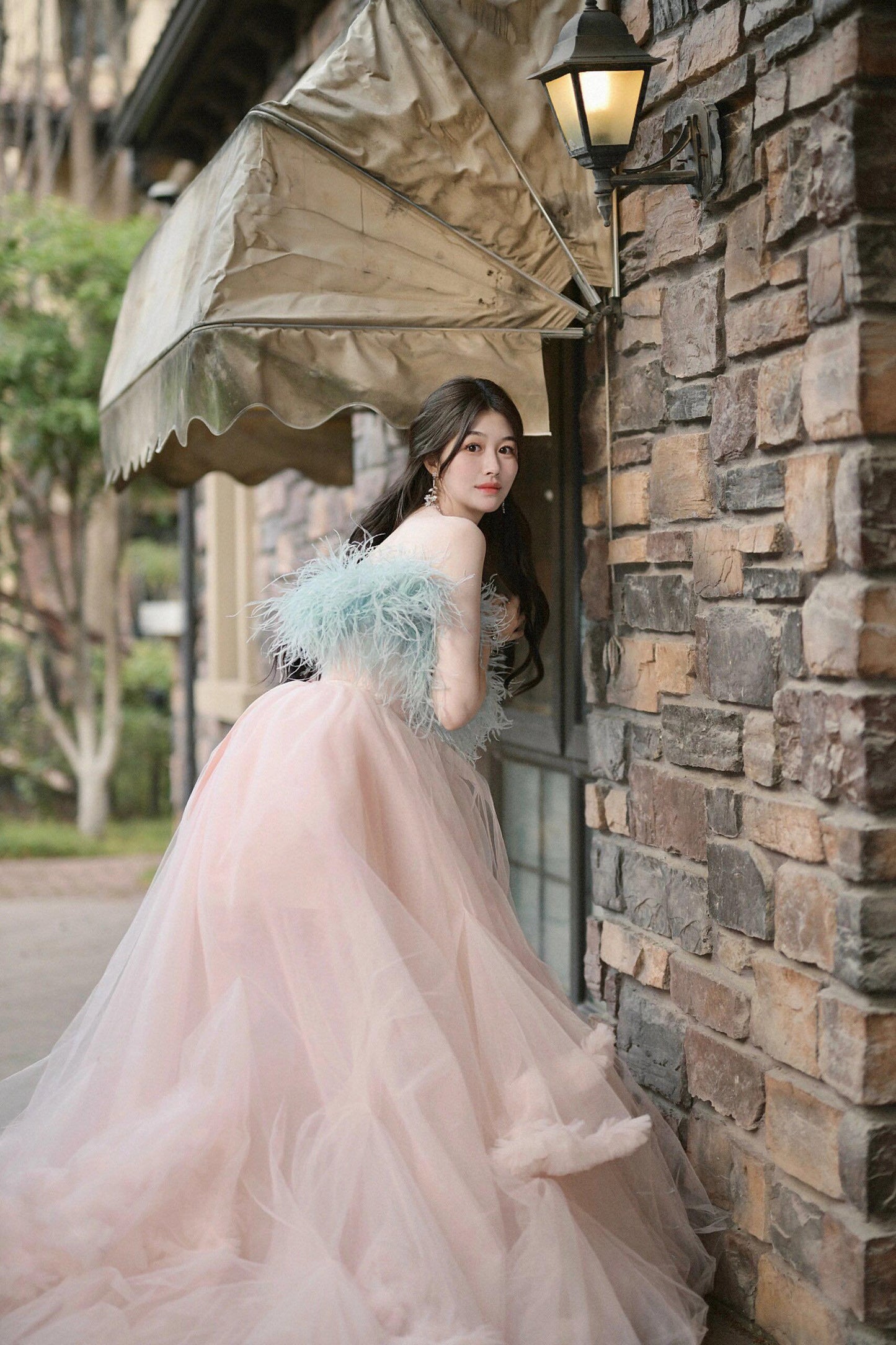 Castle Maiden Custom Feather Ball Gown