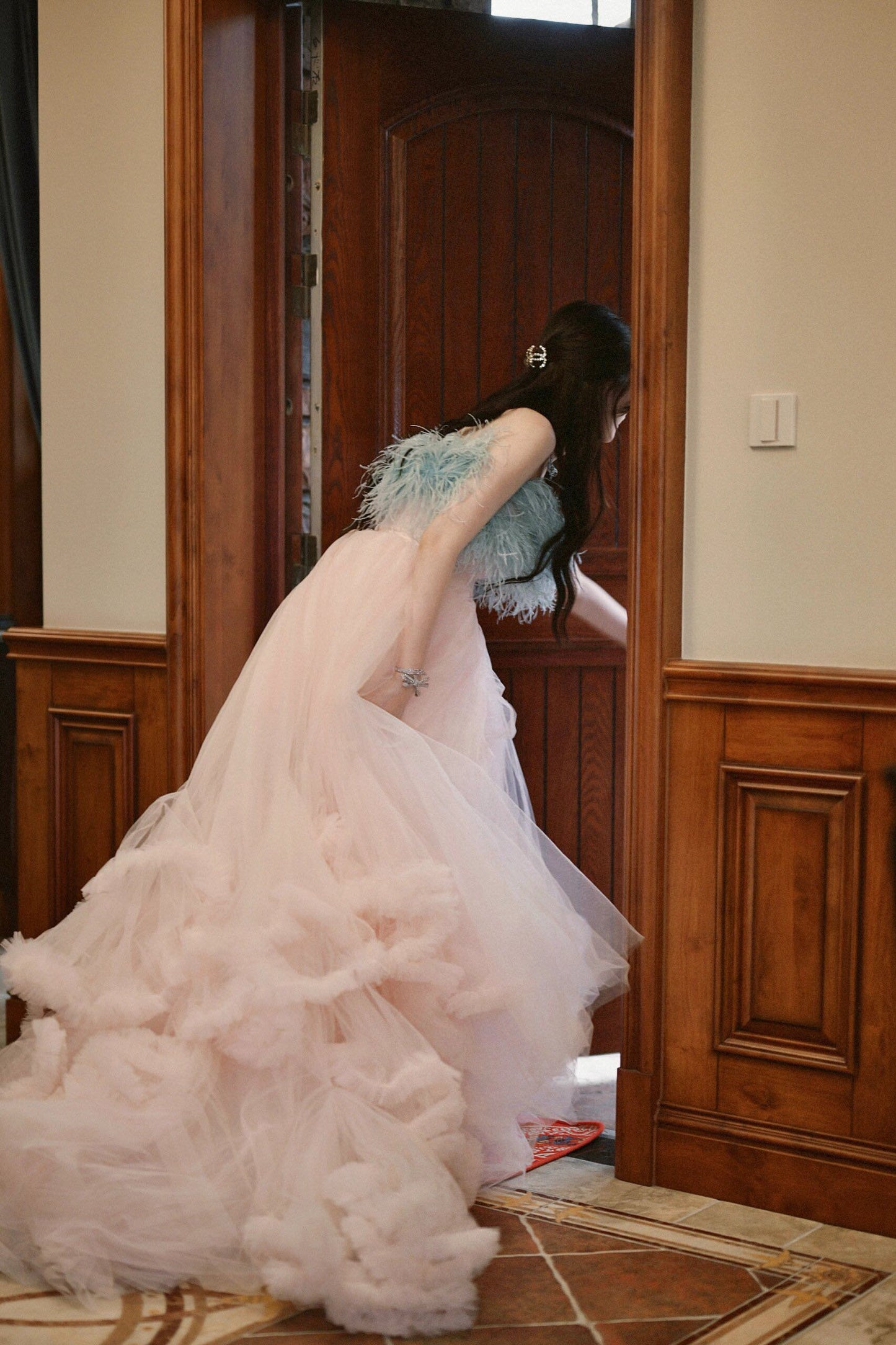 Castle Maiden Custom Feather Ball Gown