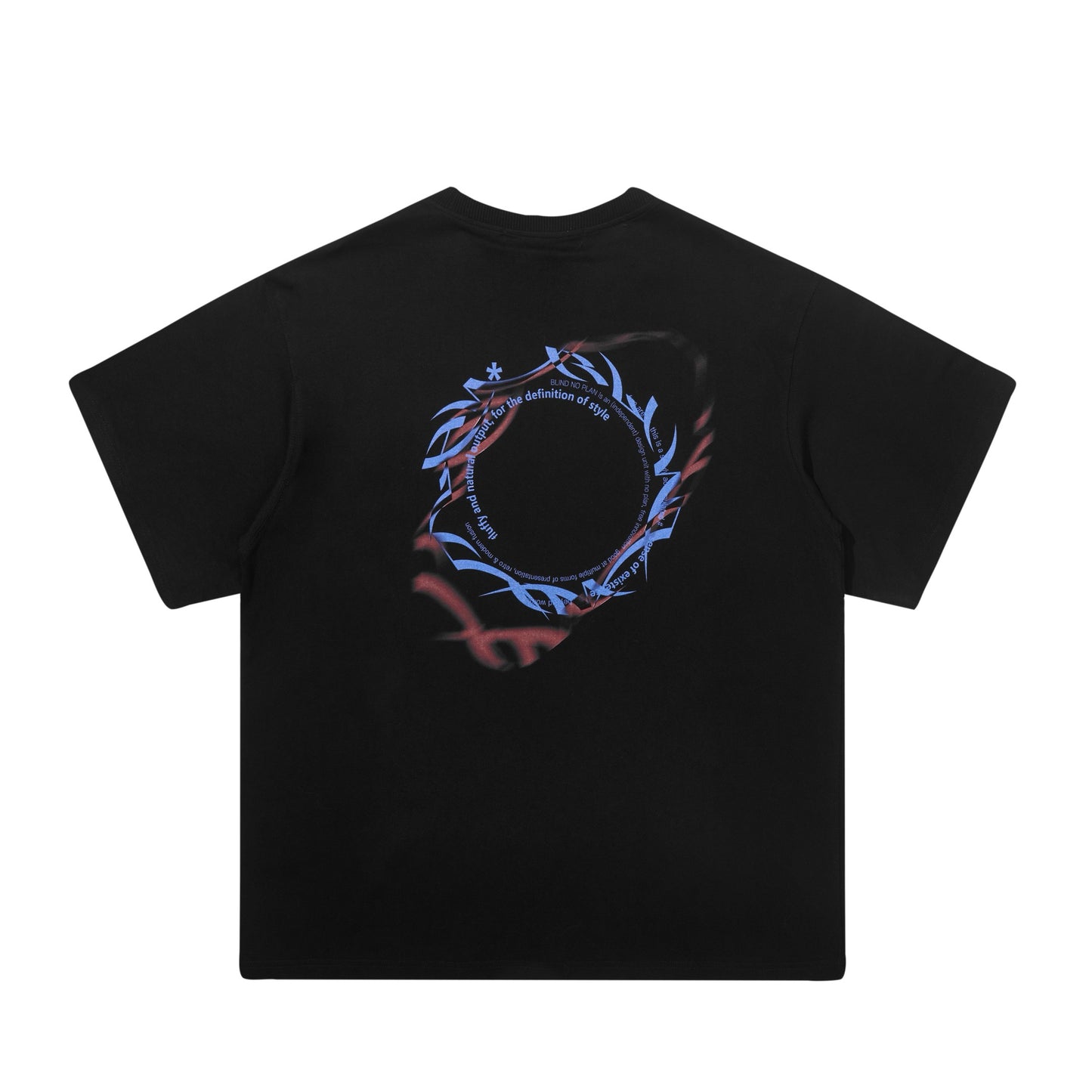 Light and Shadow Circular Letter T-Shirt