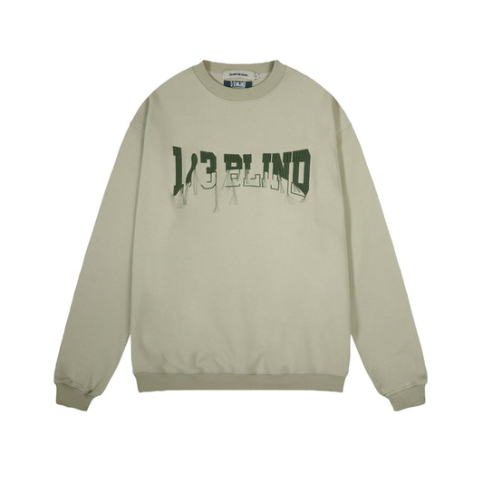 Embroidered Hanging Thread Crewneck Sweatshirt